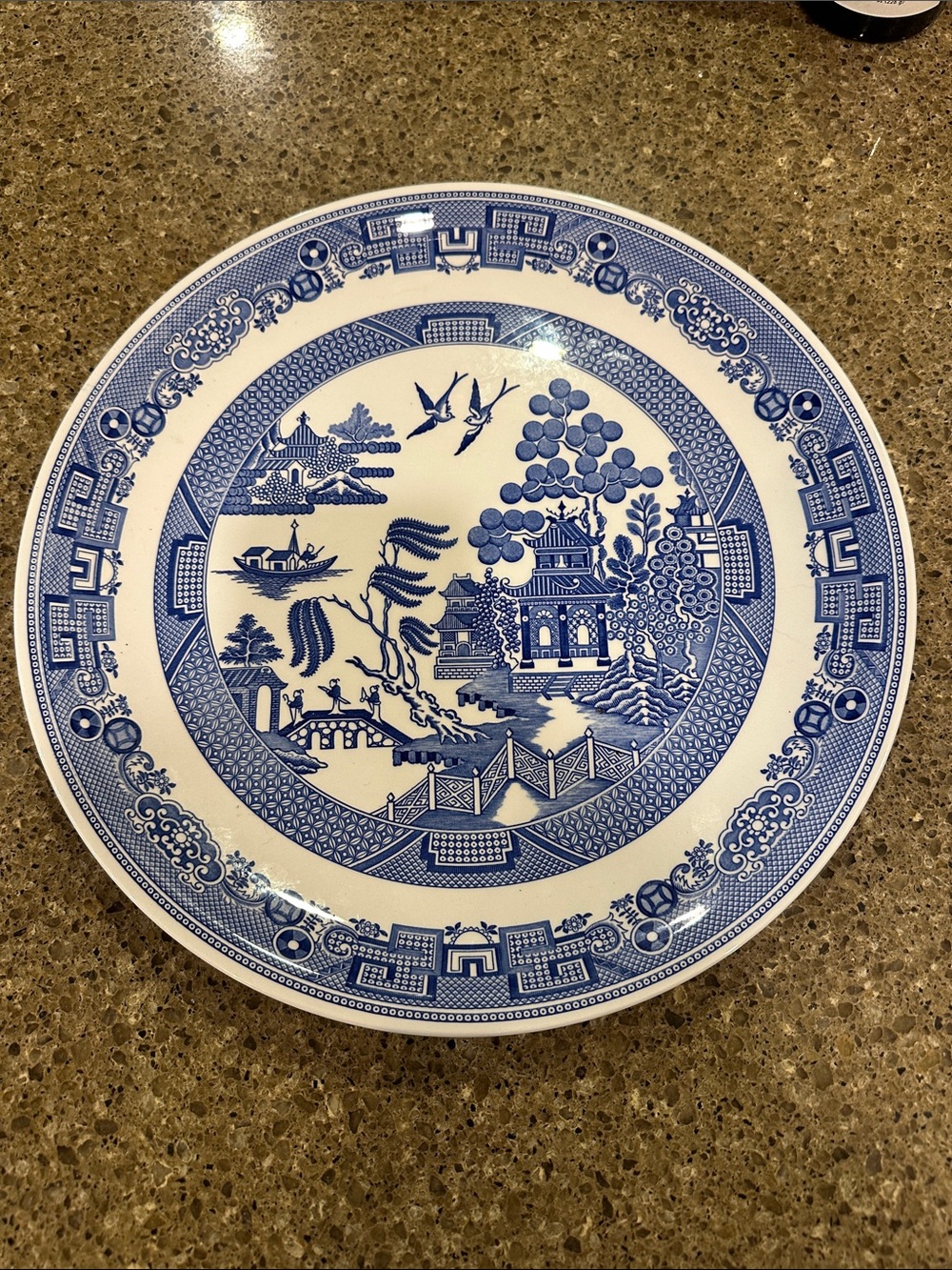 Spode Blue and White Willow Transferware Dinner Plate